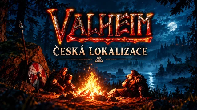 Banner české lokalizace Valheim
